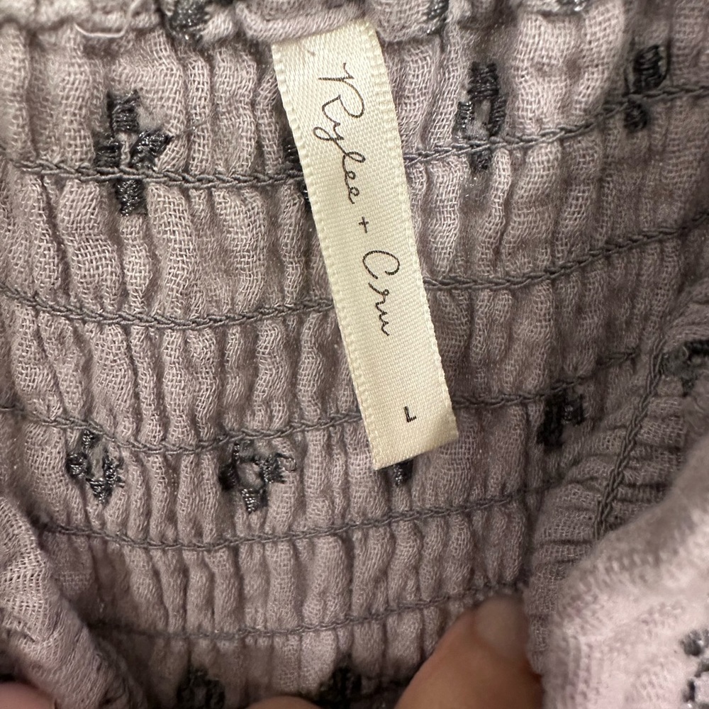 Rylee + Cru Smocked Puff Sleeve Midi Dress